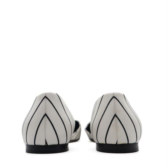 Sergio Rossi D'Orsay Asymmetrical Striped Flats Size 39 - Picture 4 of 12